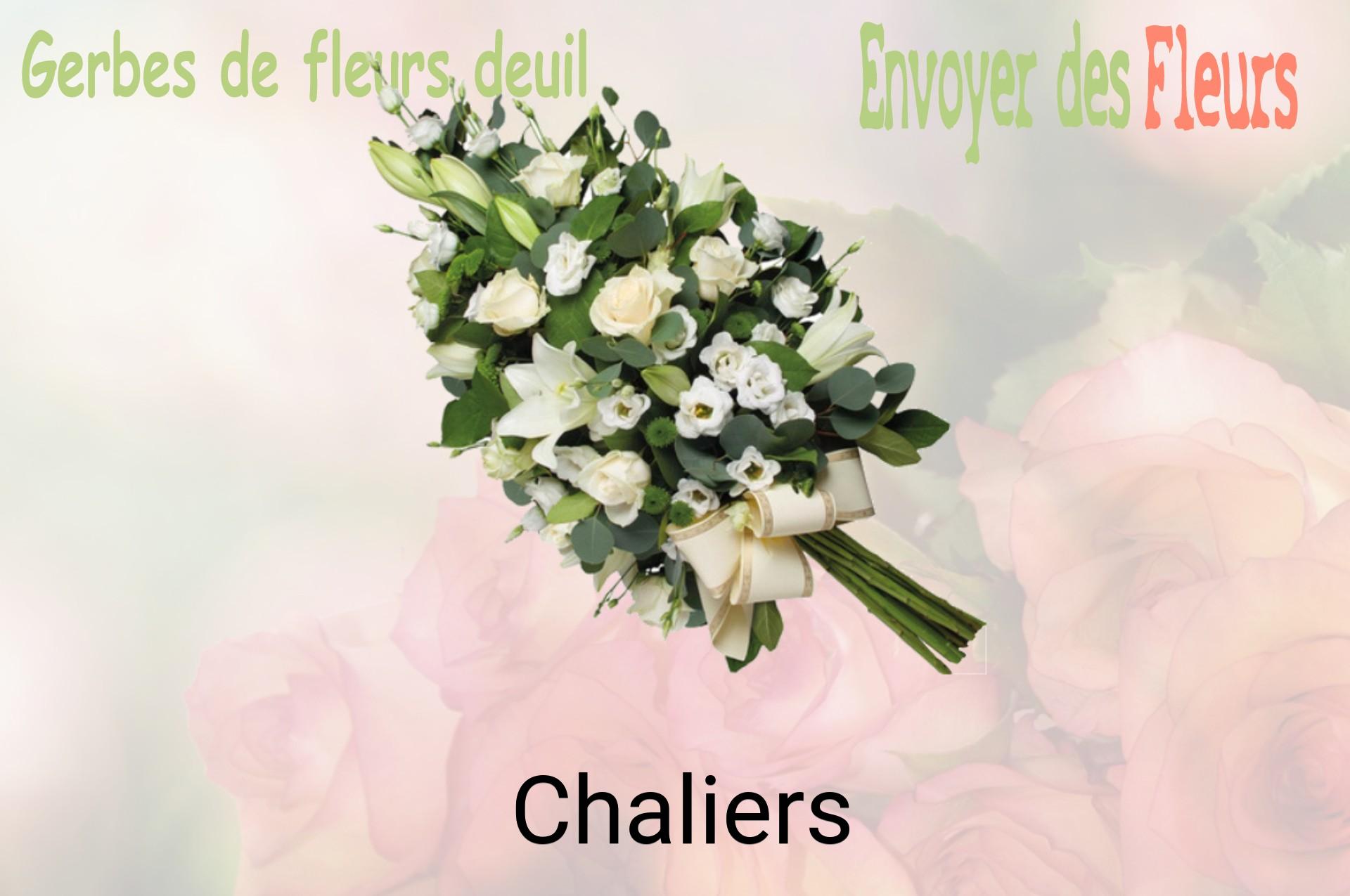 Gerbe de fleurs de deuil livrée à Chaliers